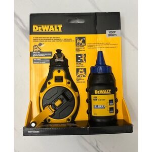 DEWALT 4:1 Gear Ratio Chalk Reel Kit 100ft Braided Line Blue Chalk DWHT48333BC